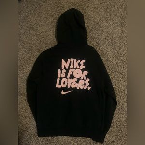 Unisex Black / Pink Nike Hoodie “Nike Is For Lovers”